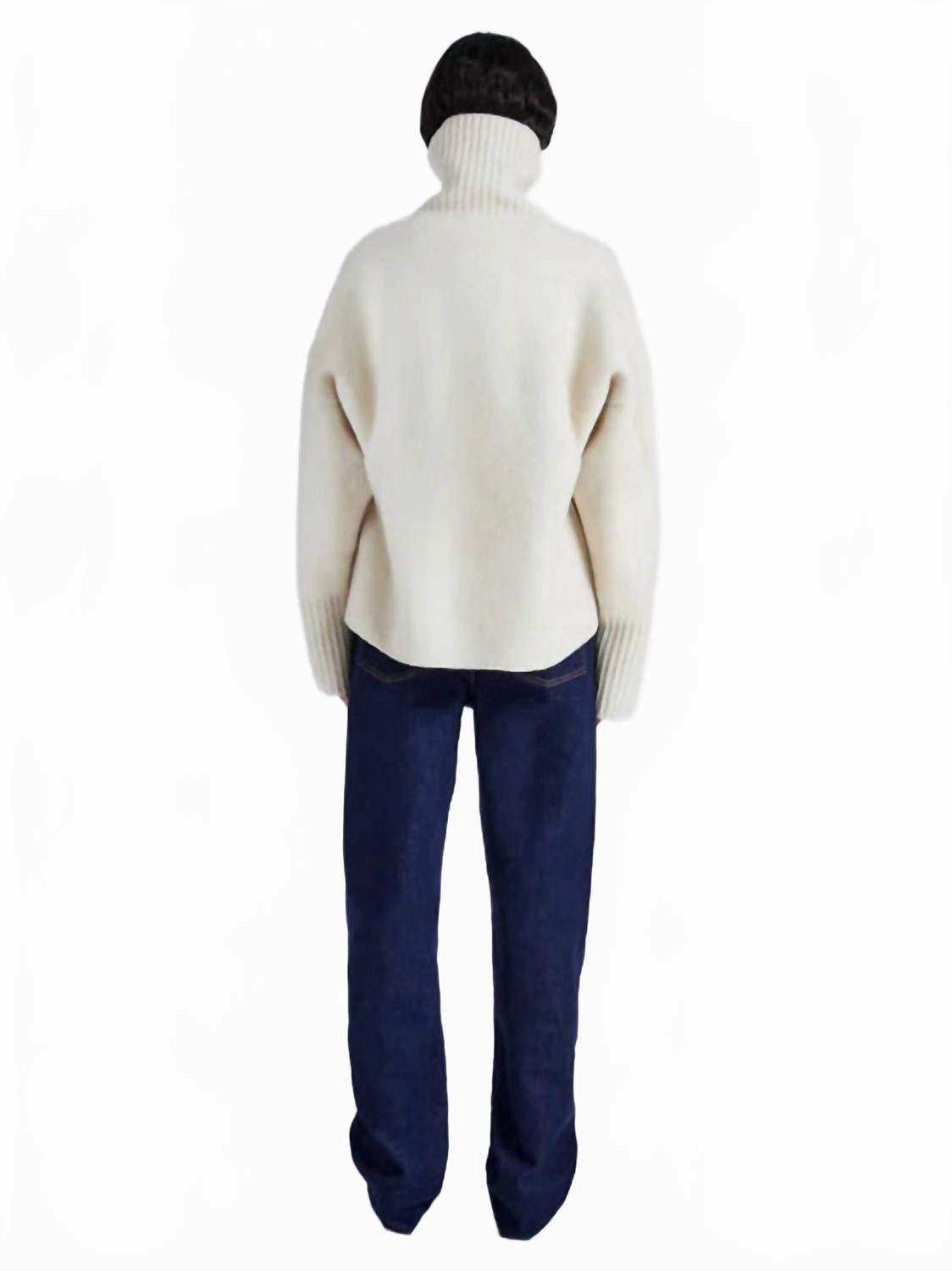 Sandra Turtleneck Sweater In Ecru