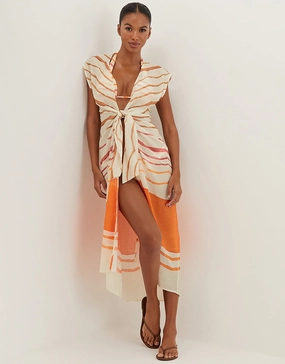 Sandstone Sasha Long Cover Up - Print Swim Womens - bikinis clearance