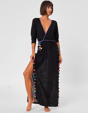 Santorini Dress - Black Swim Womens - swimwear sale