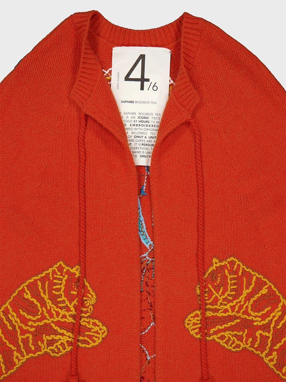 Saphire Rooibos Tea Embroidered Cape