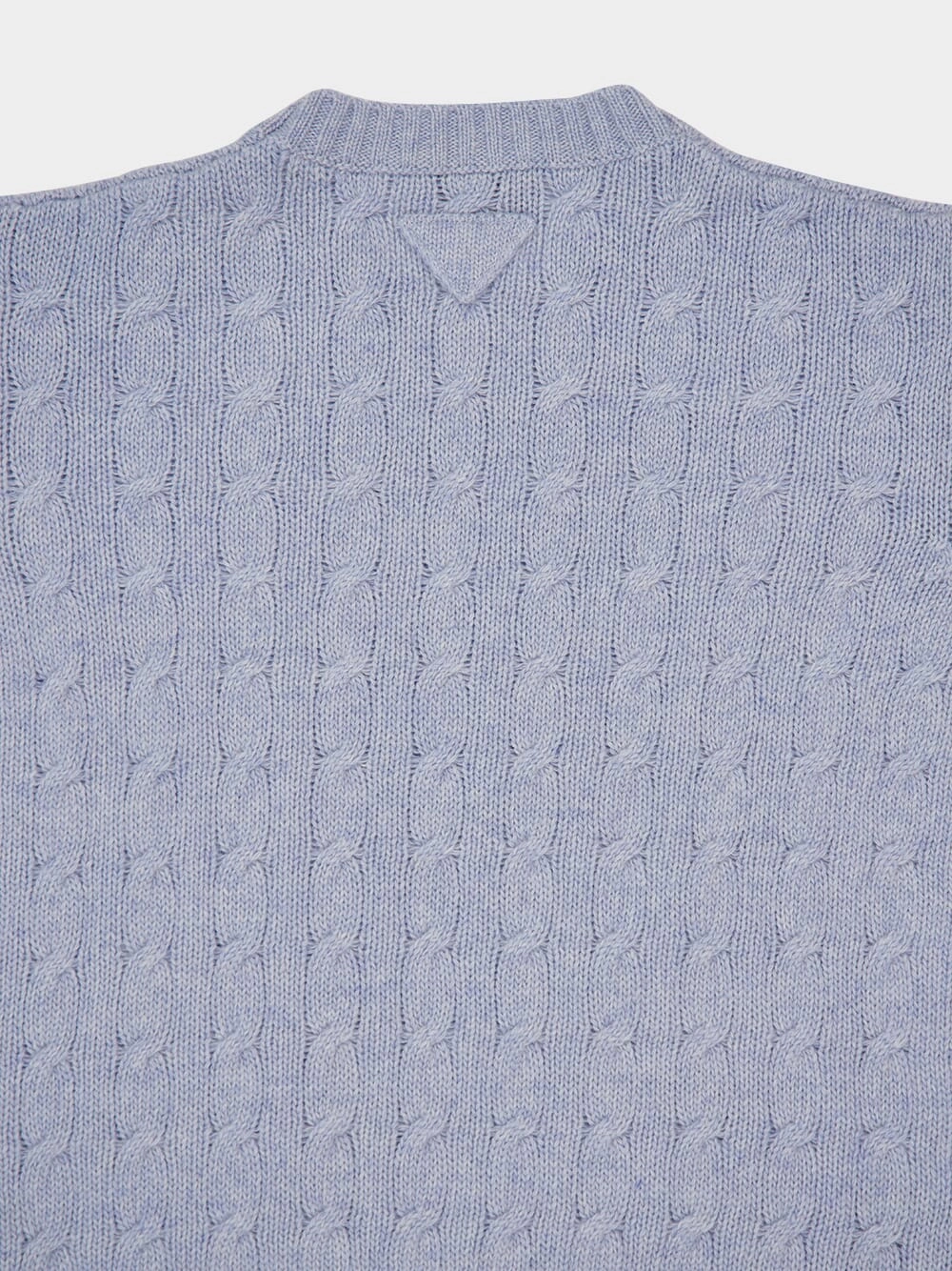Sapphire Blue Cable-Knit Cashmere Sweater