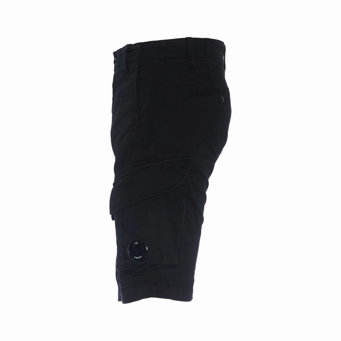 Sateen Stretch Cargo Shorts With Flap Pockets