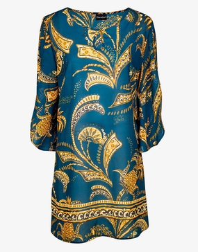 Satin Fruits Tunic - Ocean Pineapple Swim Womens - bikinis clearance