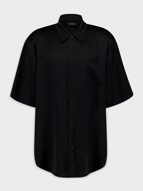Satin Logo Shirt Tops Mens - graphic tees sale