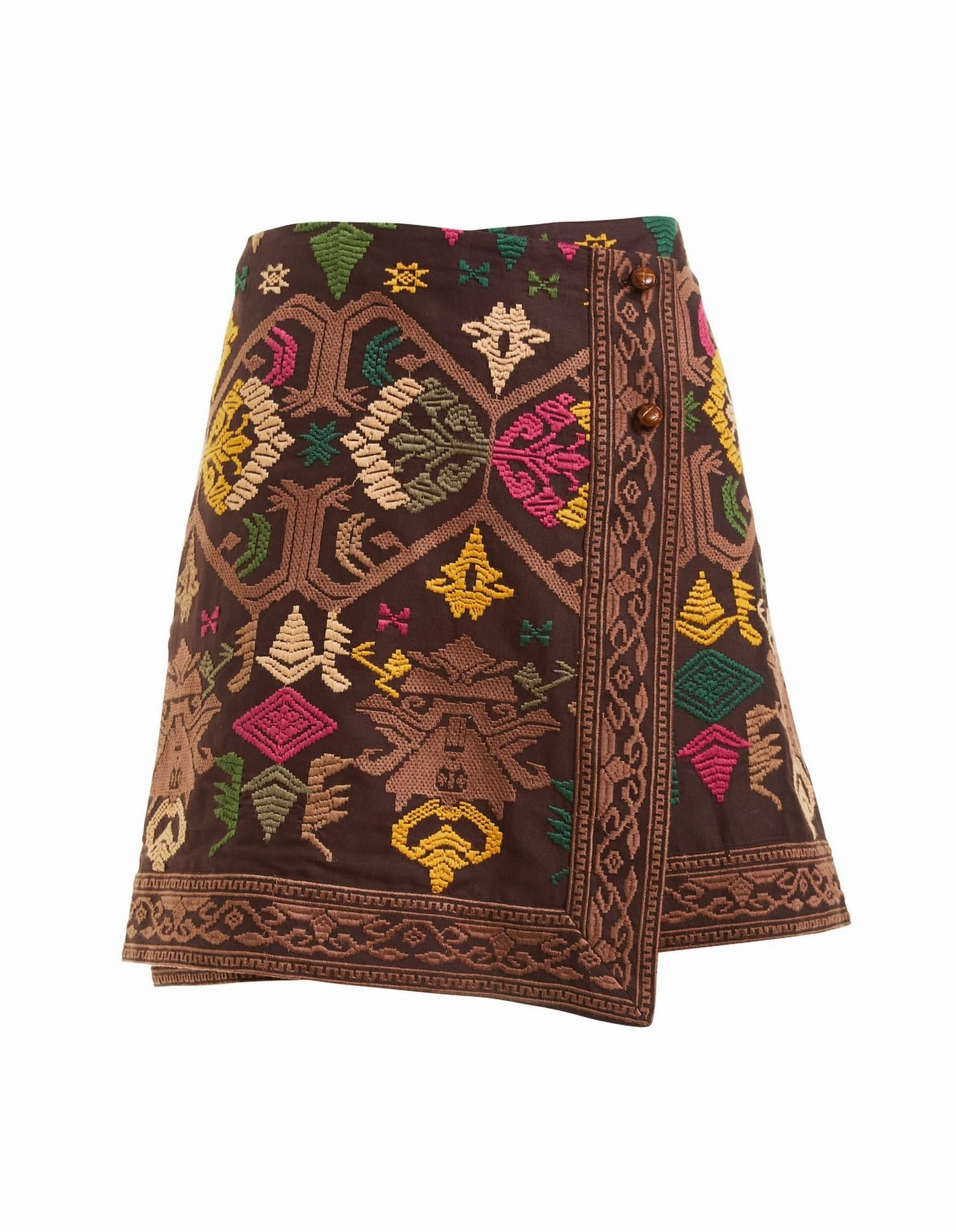 Scarlett Skirt In Choc Multi