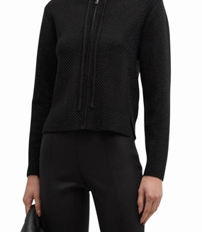 Scarlett Sweater In Black Tops Womens - high-neck blouses