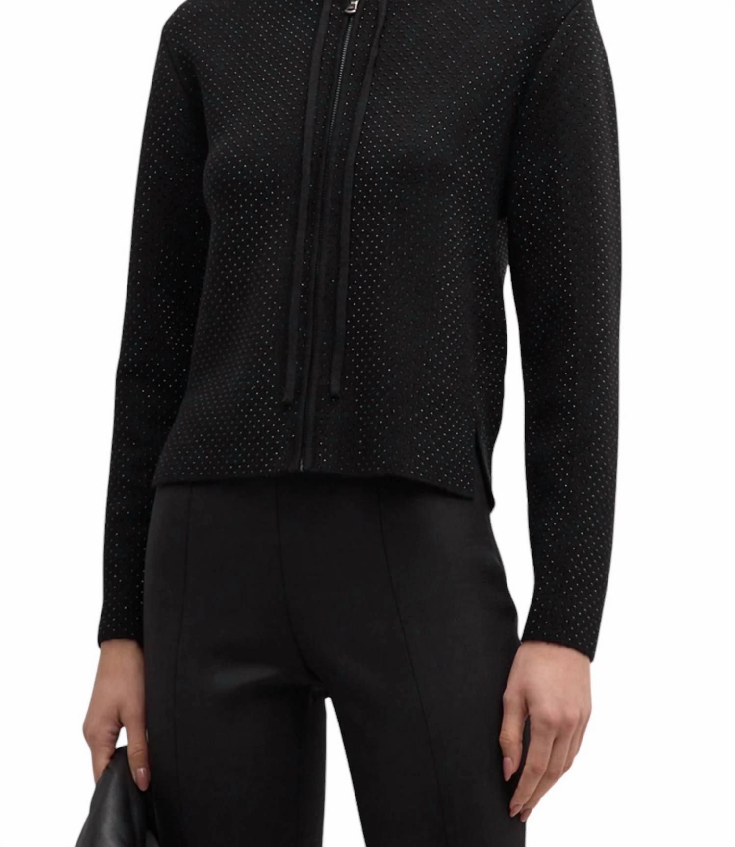 Scarlett Sweater In Black Tops Womens - high-neck blouses