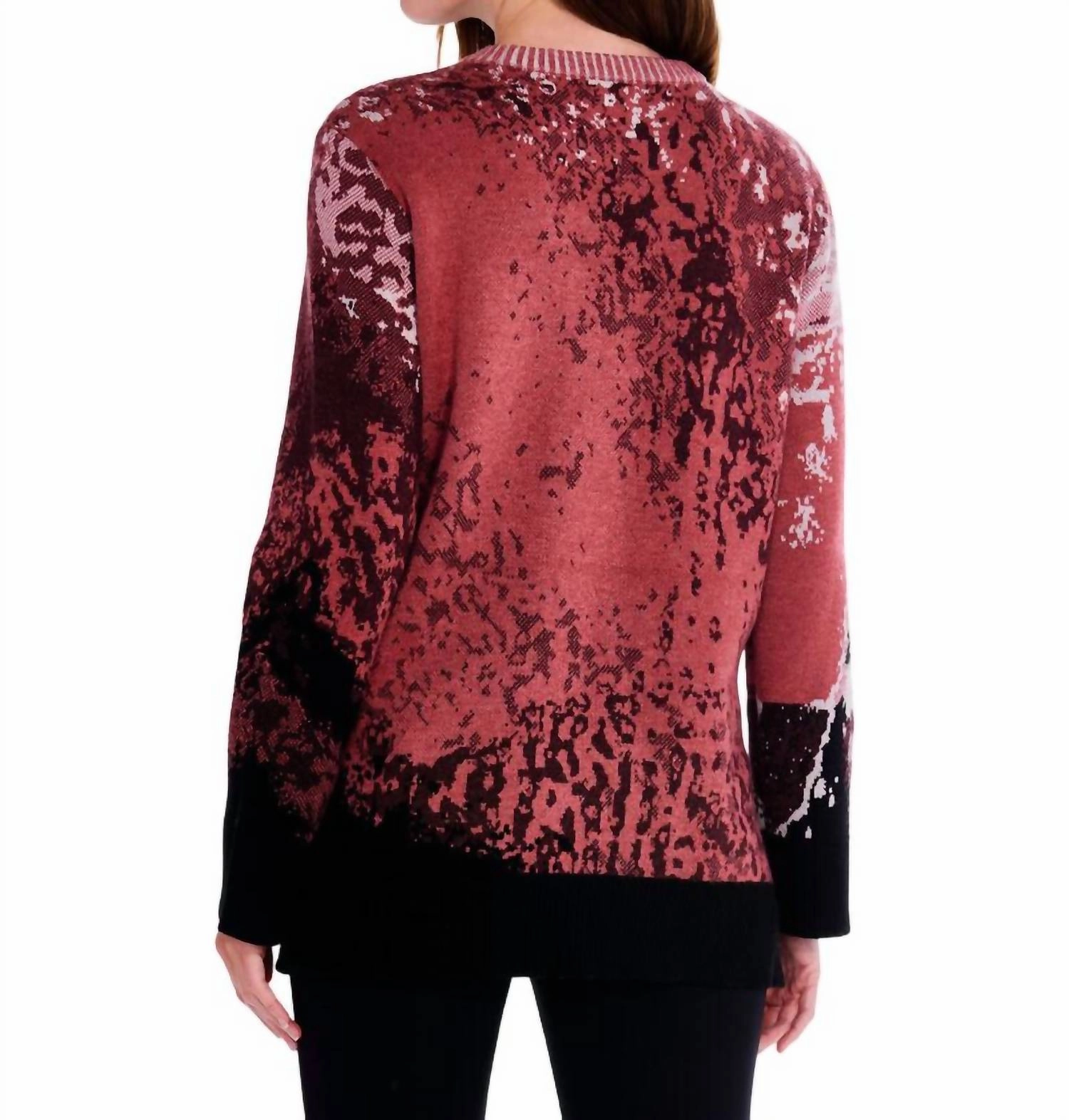 Scenic Sweater In Red Multi