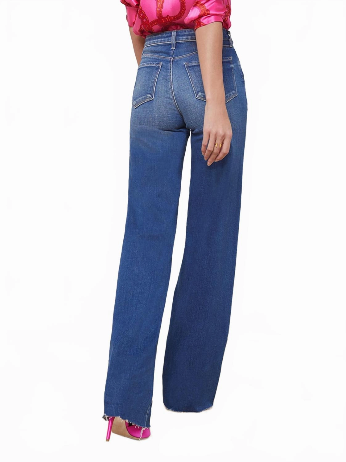 Scottie High Rise Wide Leg Jean In Hasting