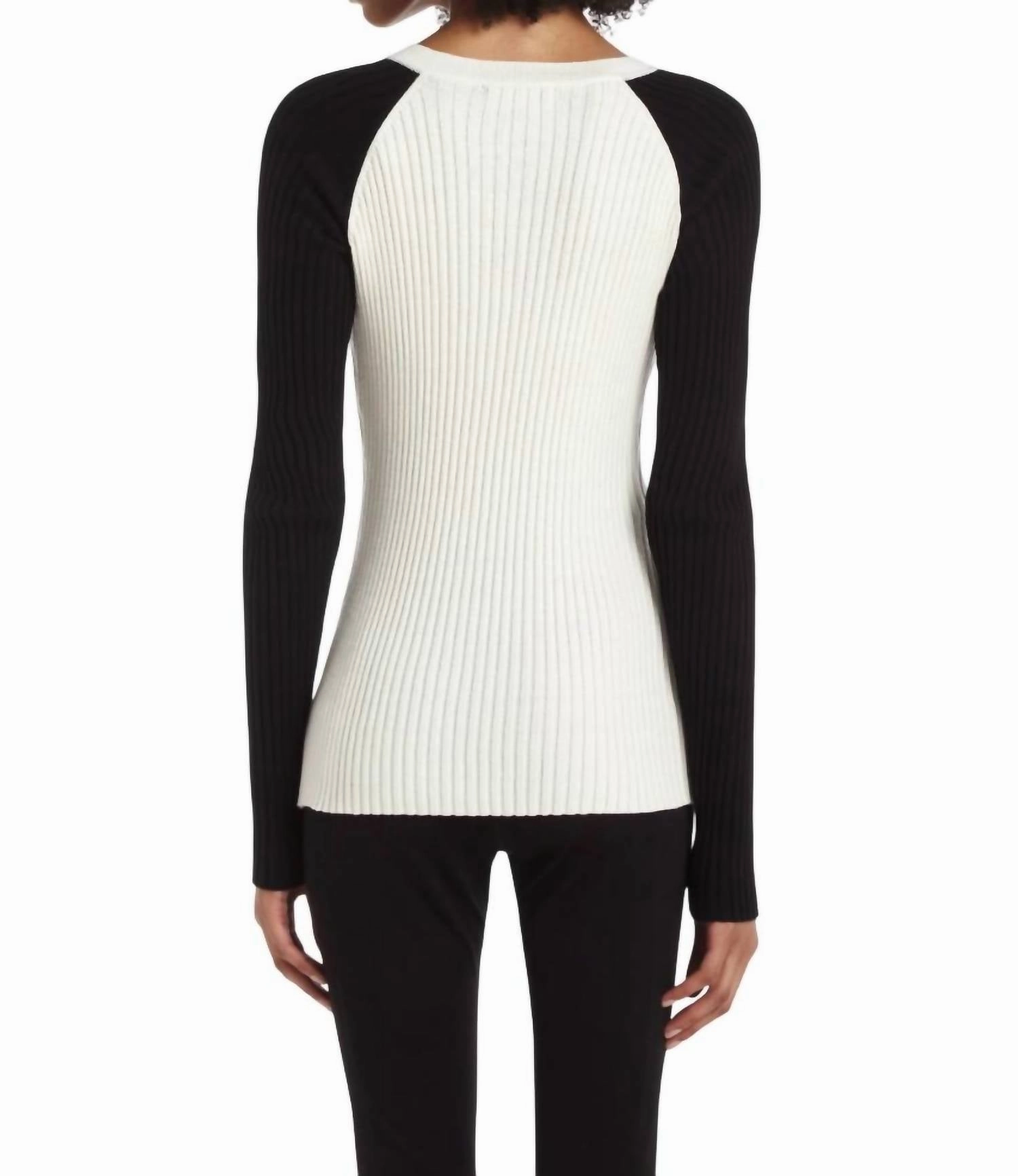 Scout Sweater In Ivory With Black