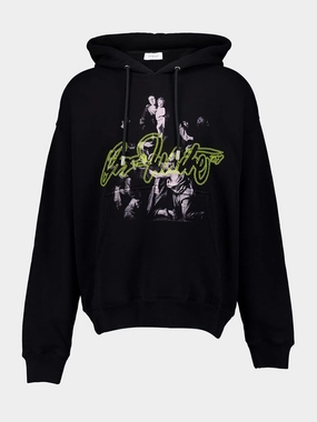 Script Mary Graphic Print Hoodie Tops Mens - thermal tops
