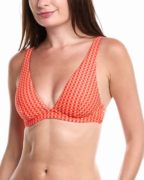 SEA LEVEL AUSTRALIA Checkmate Longline Underwire Bikini Top Swim Womens - shirred swimwear