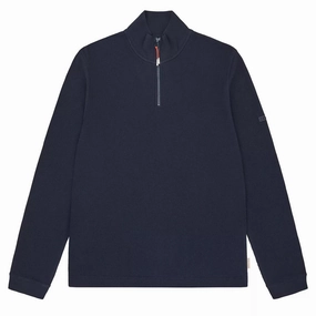 Sealskinz Forncett Long Sleeve Top With Half Zip Navy mens sweaters cheap