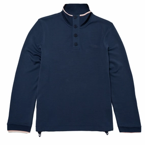 Sealskinz Saxthorpe Funnel Neck 1/2 Button top Navy mens long sleeves cheap