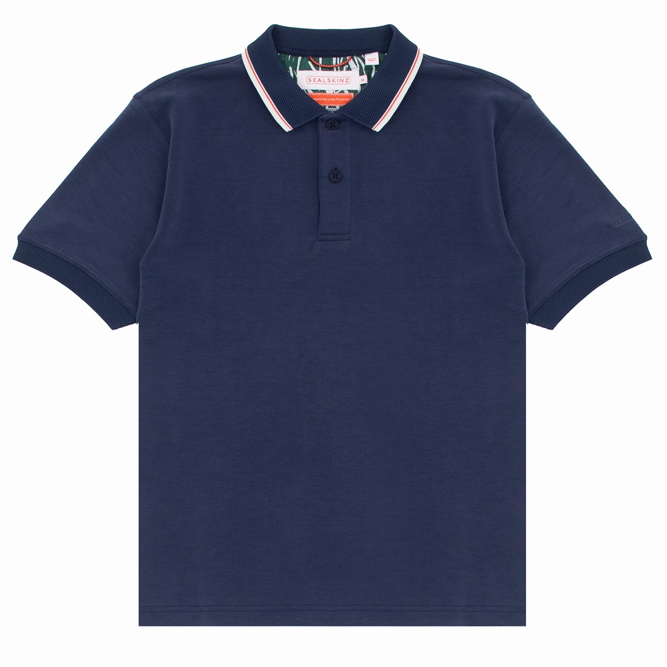 Sealskinz Stalham Polynosic Tipped Collar Polo Shirt Navy mens t-shirts outlet