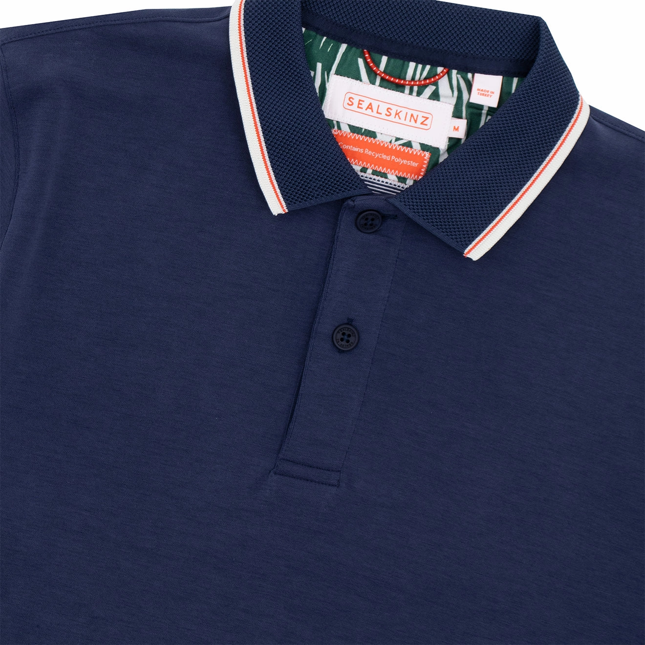 Sealskinz Stalham Polynosic Tipped Collar Polo Shirt Navy