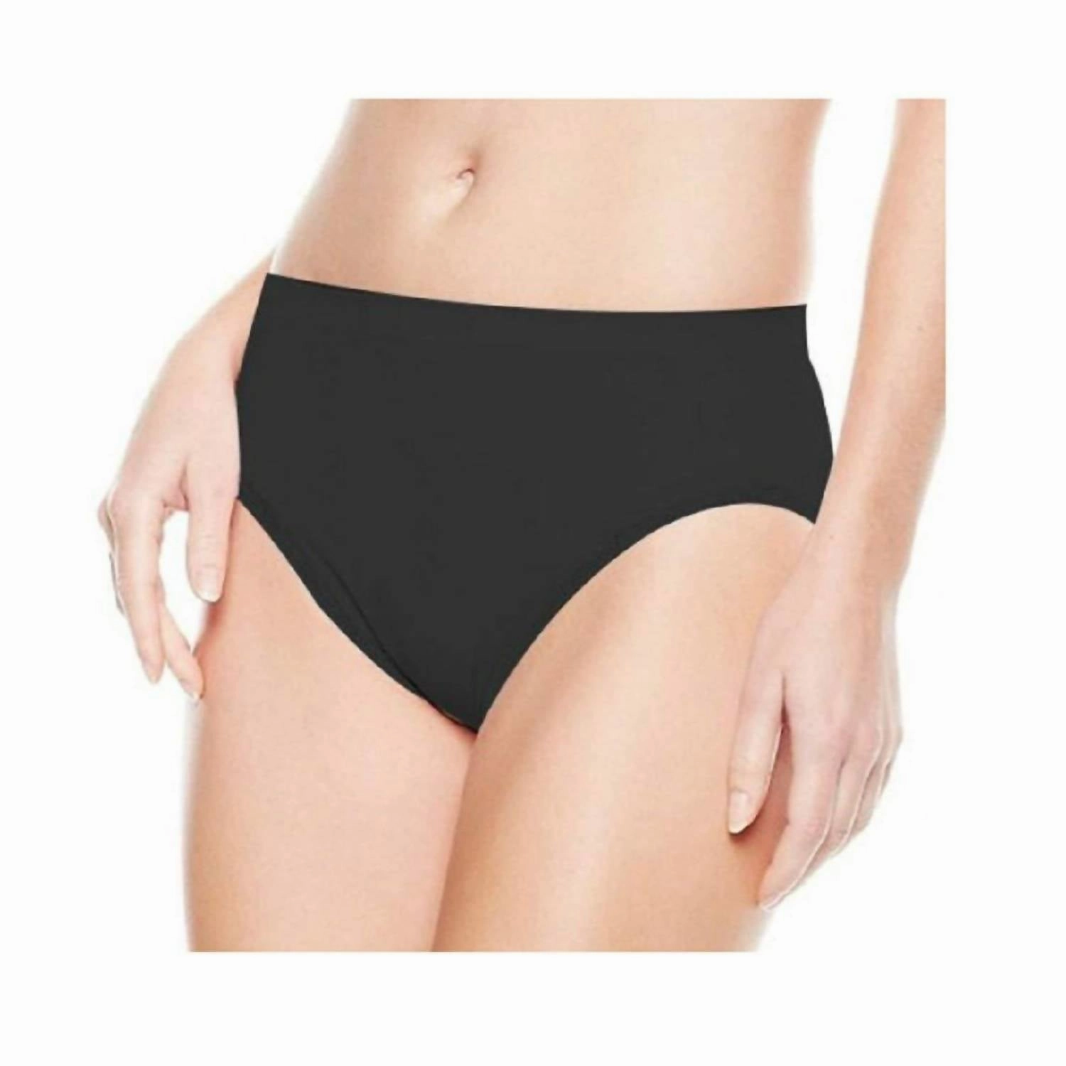 Seamless Lace Trim Panty In Black