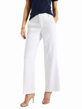 Seasonless Cotton Wide-Leg Trousers In Paper White womens yoga pants sale