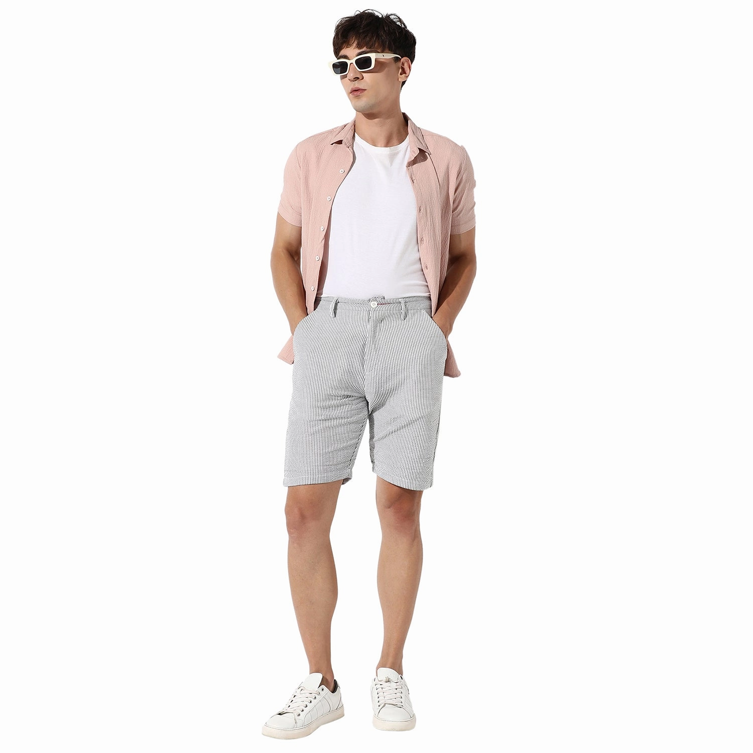 Seersucker Stripe Shorts