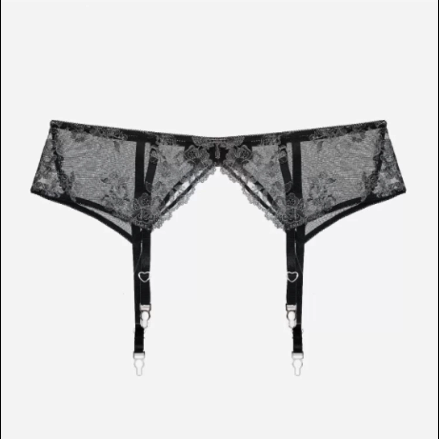 Sensual Garter Belt In Black