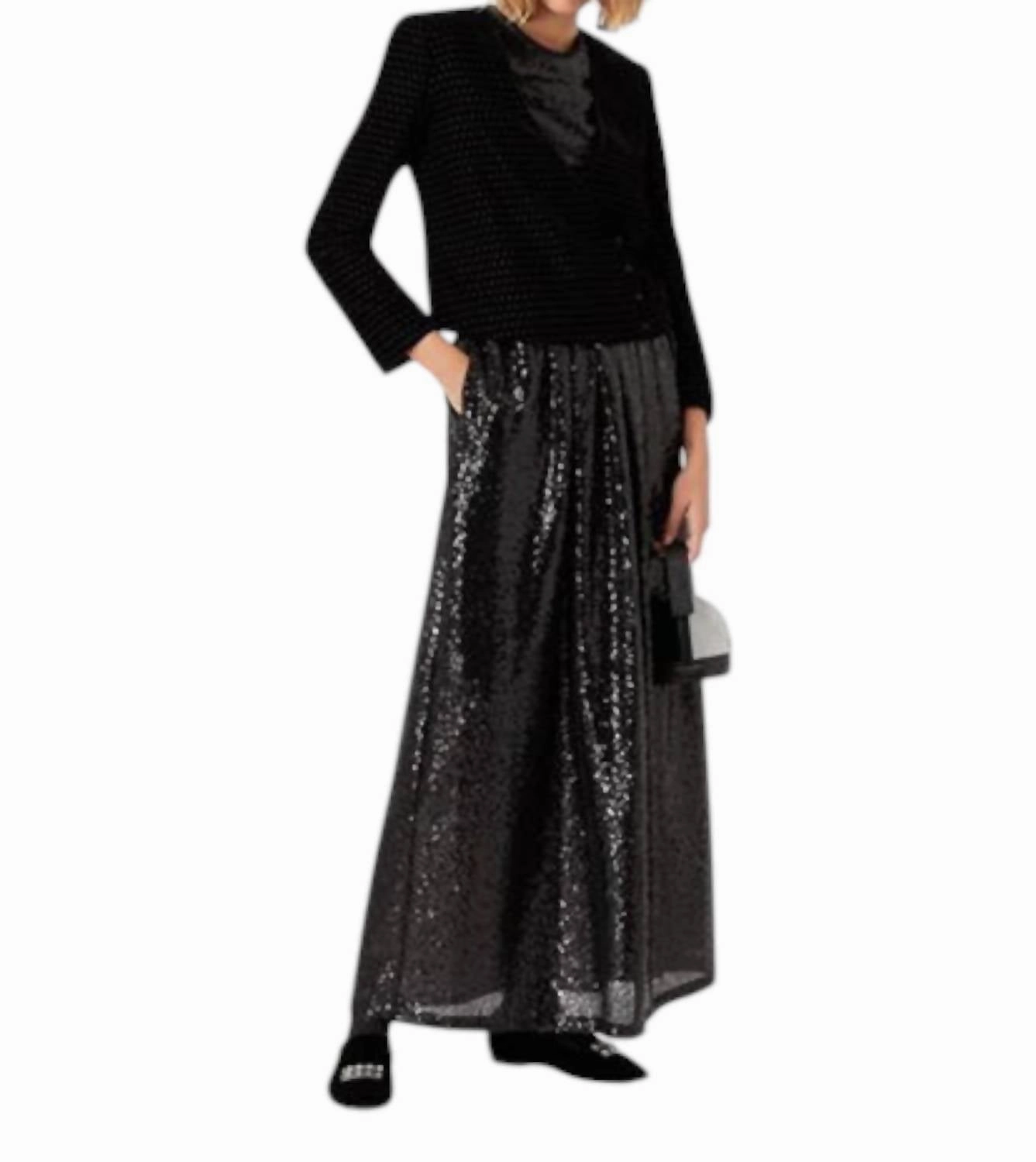 Sequin Skirt In Black