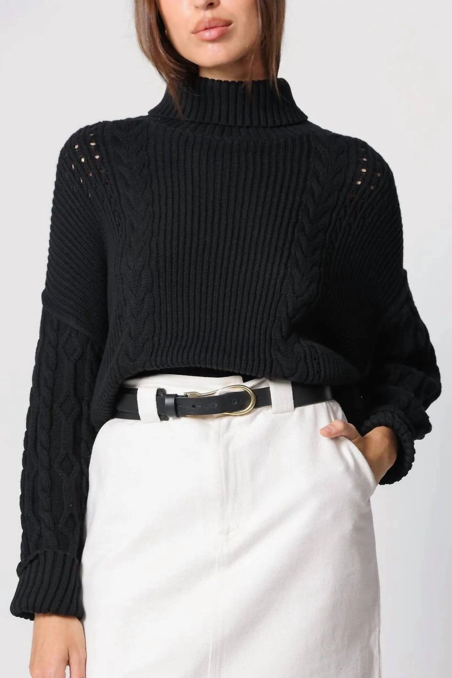 Serah Turtleneck Sweater In Black