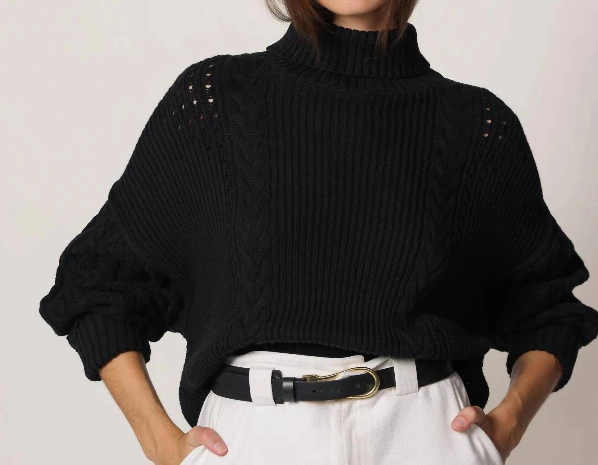 Serah Turtleneck Sweater In Black