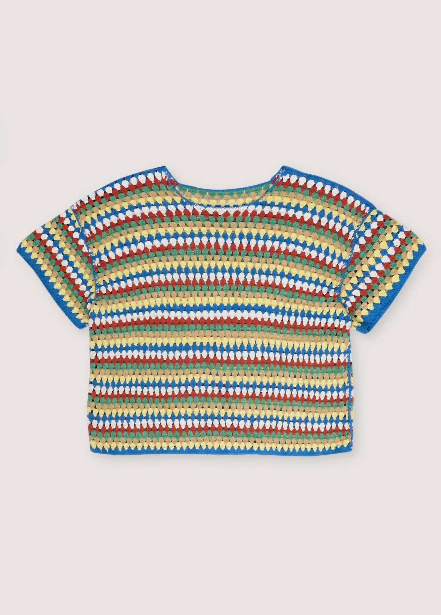 Serifos Crochet Top In Blue