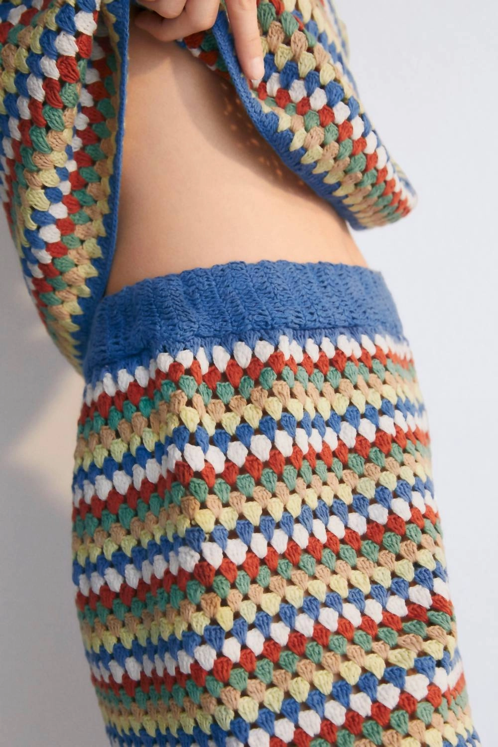 Serifos Crochet Top In Blue