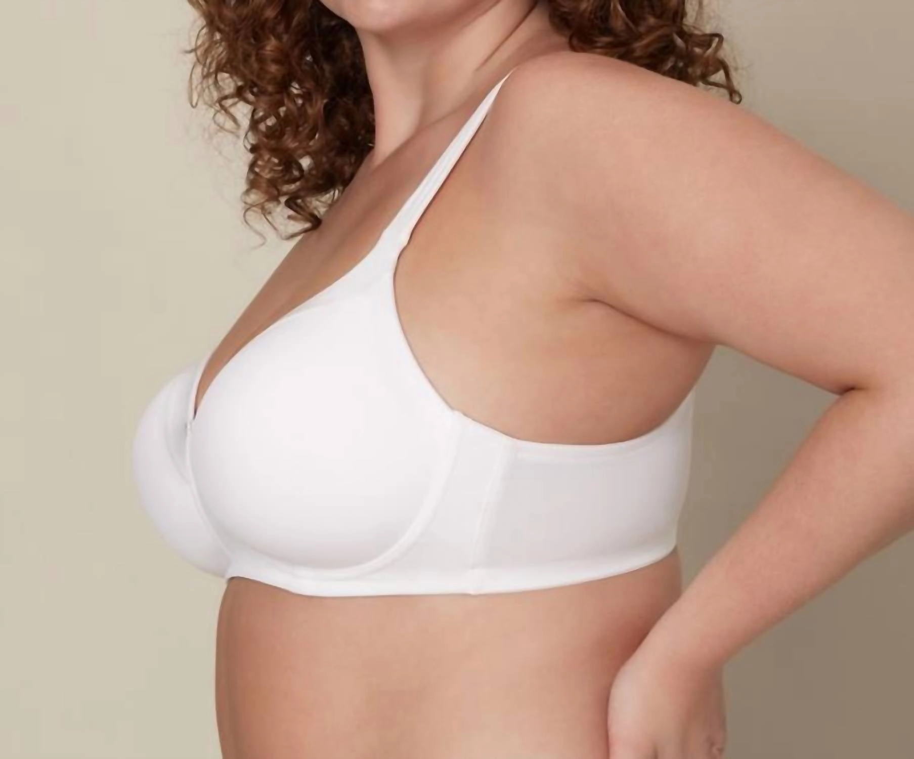 Shape Lined Balconette Wirefree Bra In White