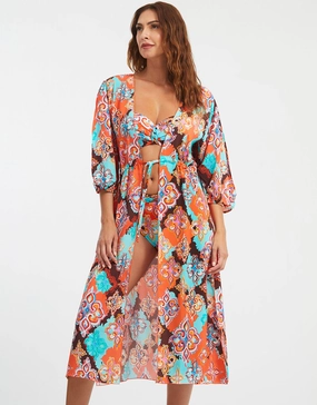 Sheila Maxi Kaftan - Multi Swim Womens - bikinis clearance