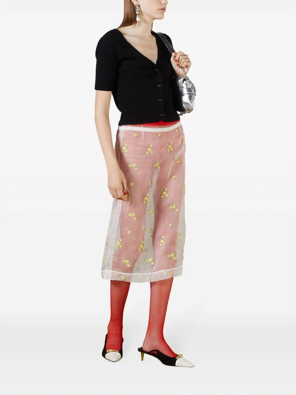 Short-Sleeve Cashmere Cardigan