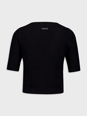 Short-Sleeve Cashmere Cardigan Knitwear Womens - women's knitwear cheap