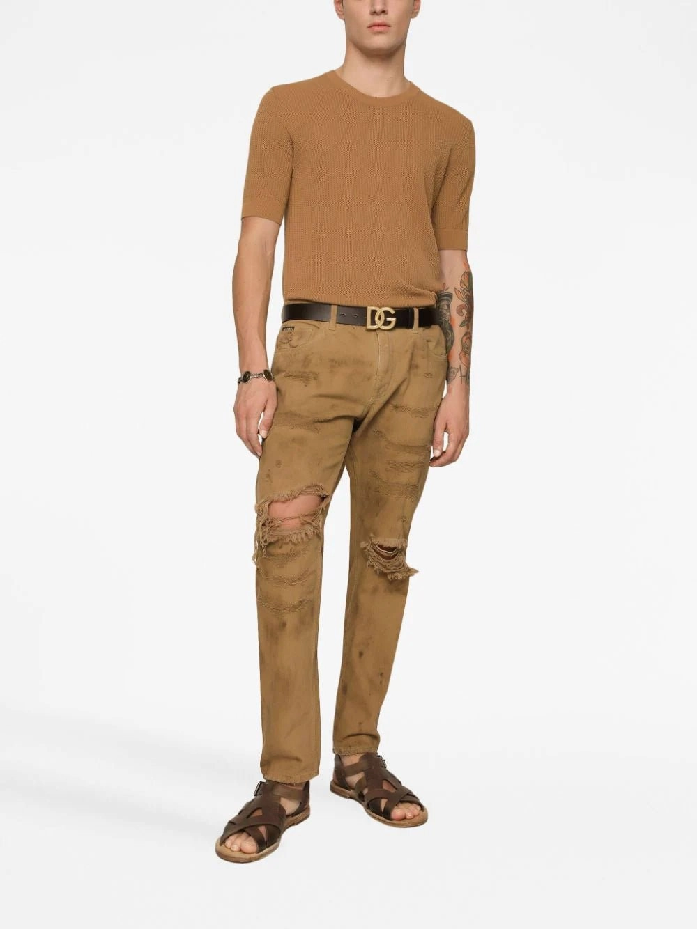 Short-Sleeve Knitted T-Shirt