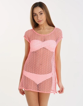 Shoshone Melena Mini Dress - Coral Swim Womens - swimwear sale
