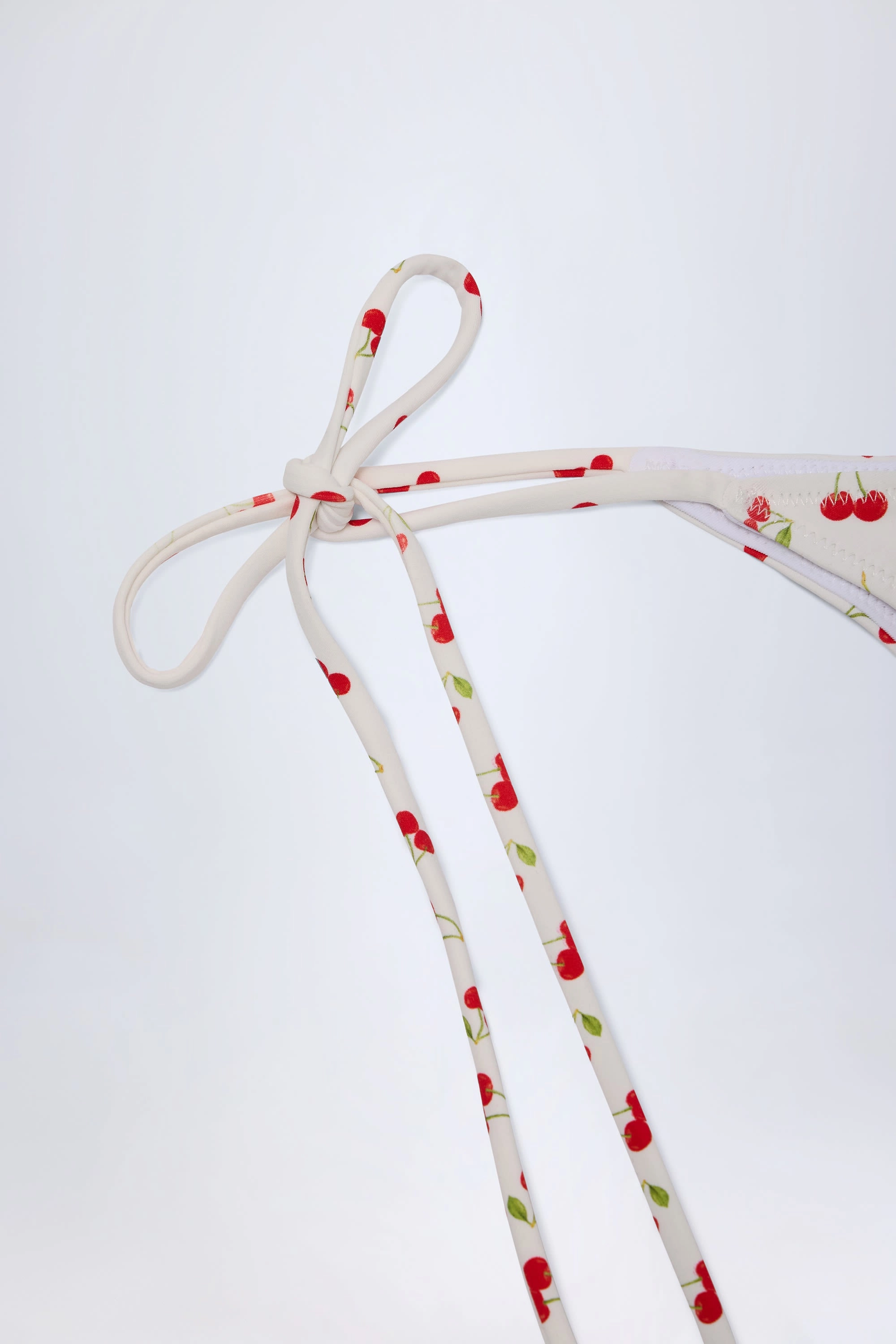 Side-Tie Cheeky Bikini Bottoms in Cherry Print