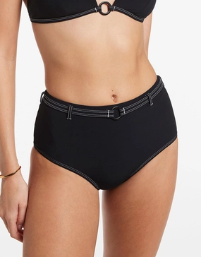 Signature High Waist Bikini Pant - Black Swim Womens - crochet bikinis sale