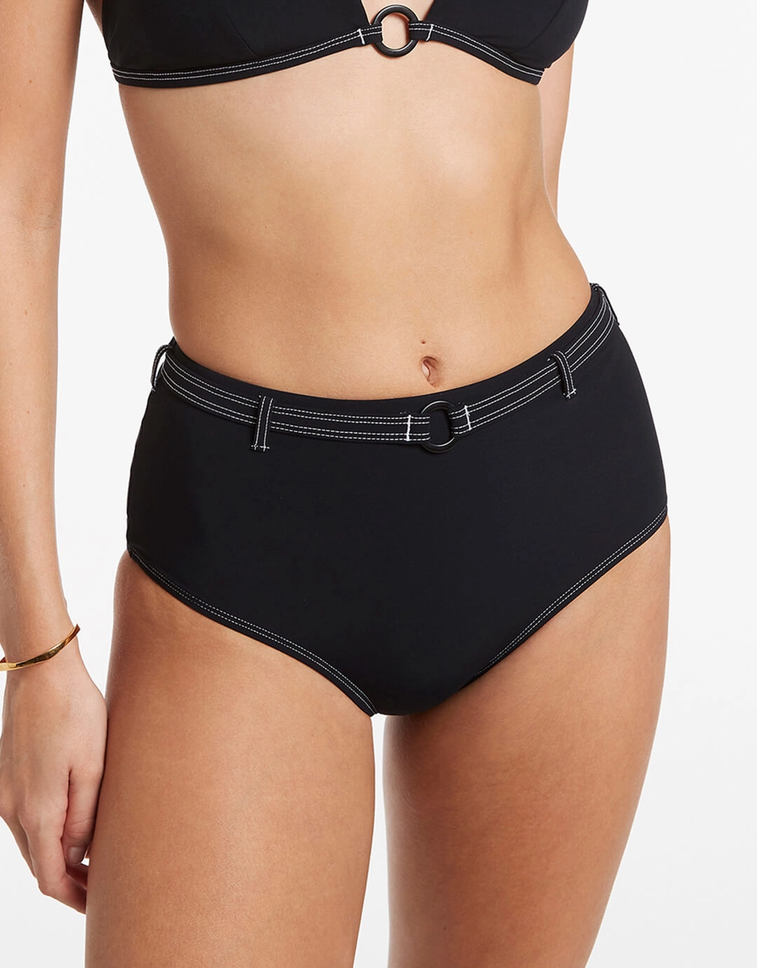 Signature High Waist Bikini Pant - Black Swim Womens - crochet bikinis sale