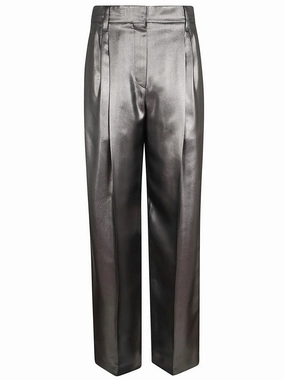 Silk Twill Trousers With Relaxed Tailored Fit womens lounge pants clearance