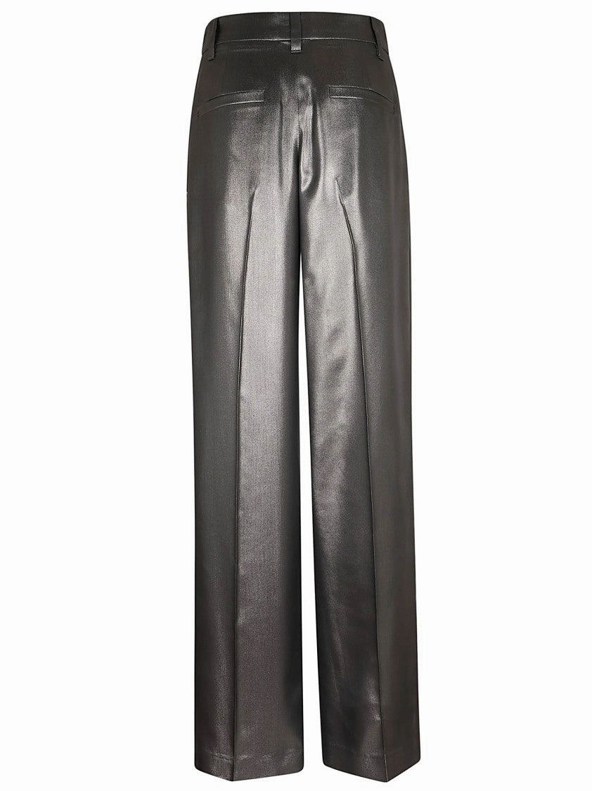 Silk Twill Trousers With Relaxed Tailored Fit