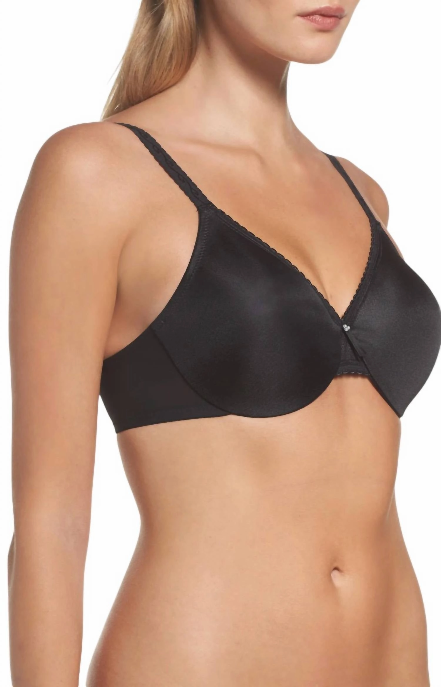 Simple Shaping Minimizer Underwire Bra In Black