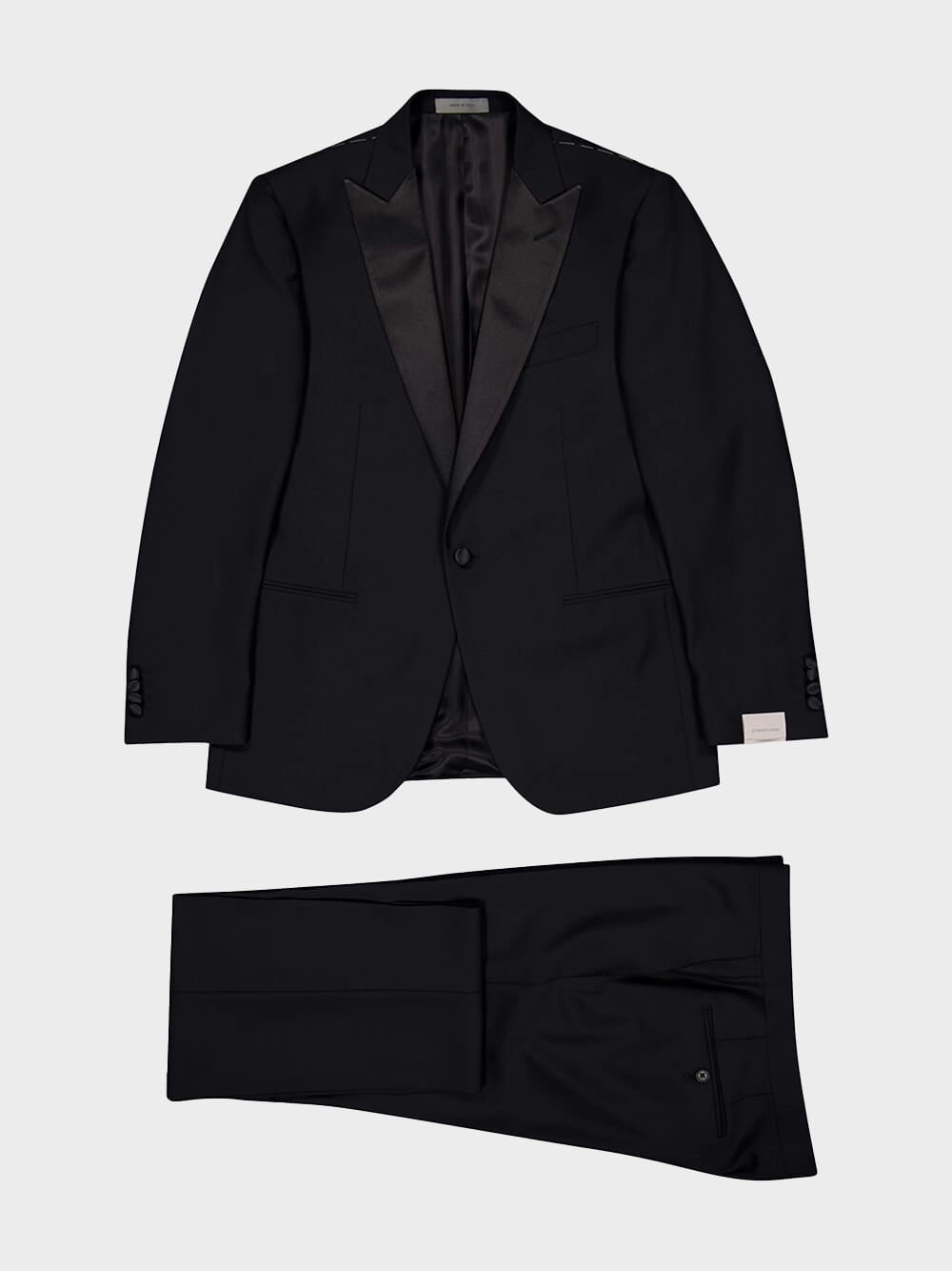 Single-Breasted Virgin-Wool Black Suit Suits Mens - men's suits outlet