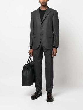 Single-Breasted Virgin-Wool Suit Suits Mens - men's suits outlet
