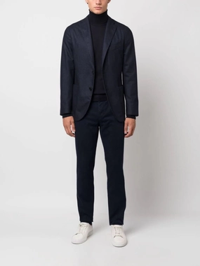 Single-Breasted Wool-Blend Blazer Suits Mens - men's suits outlet