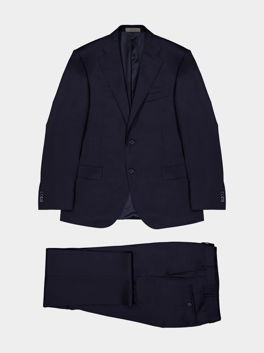 Single-Breasted Wool Navy Suit Suits Mens - men's suits outlet