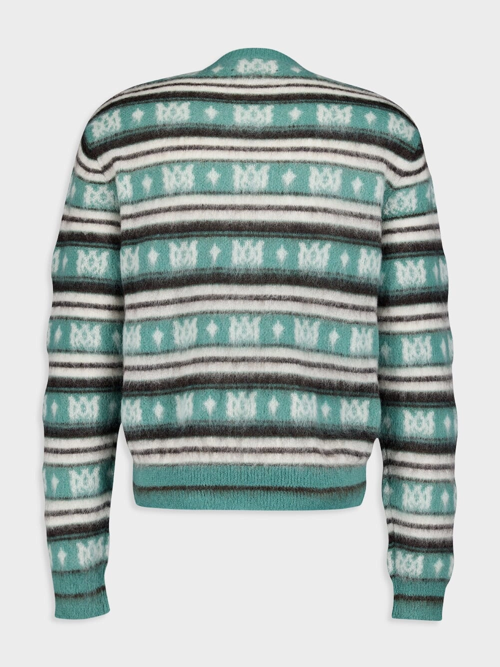 Skater Striped Knit Green Jumper