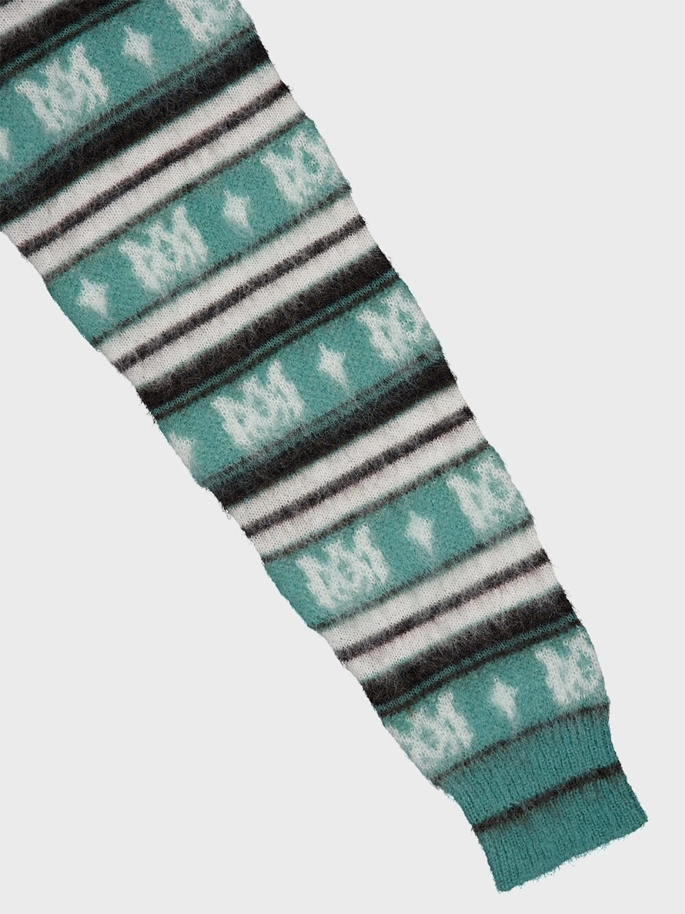 Skater Striped Knit Green Jumper