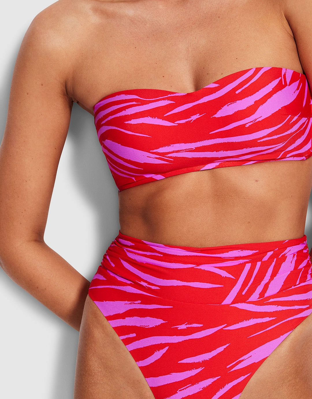 Skin Deep Roll Top Rio Bikini Pant - Mandarin Red