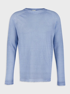 Sky Blue Linen Sweater Knitwear Mens - men's sweaters sale