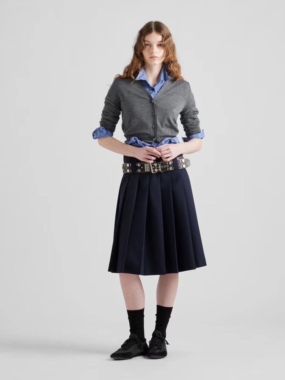 Slate Grey Wool Cardigan